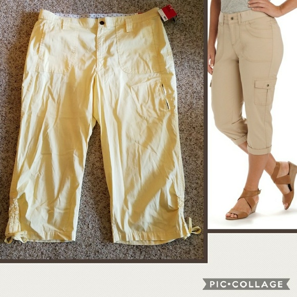 Lee Pants Comfort Waist Yellow Capri Nwt Poshmark